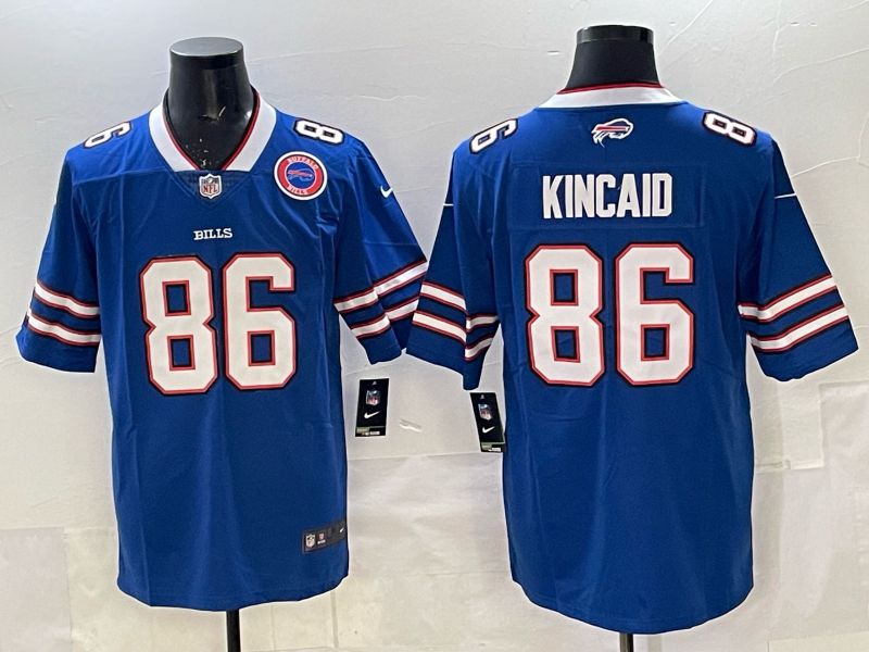 Men 2025 Buffalo Bills 86 Kincaid Blue Nike Limited NFL Jersey style 010